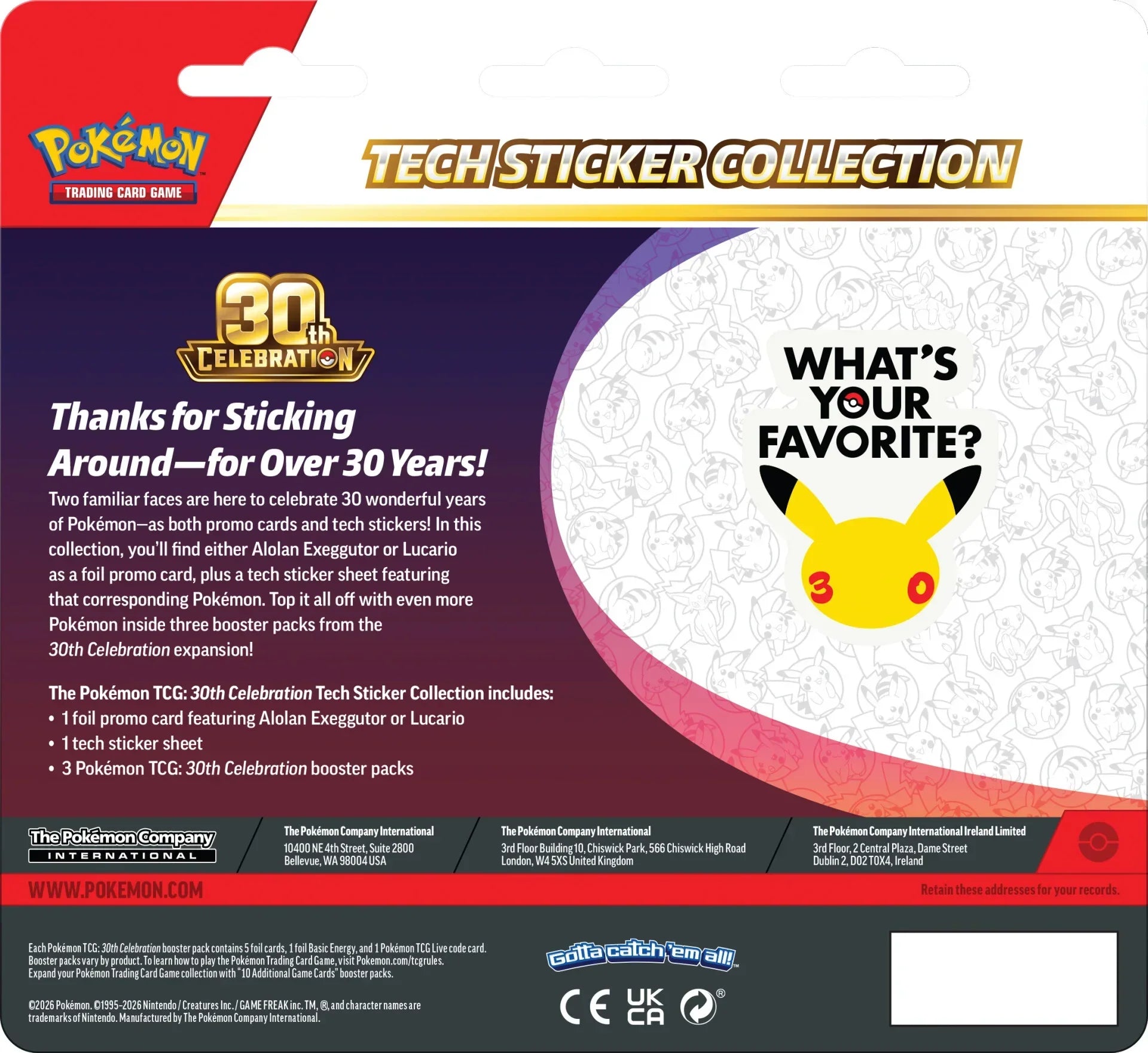 Collezione Sticker 30° Anniversario ITA